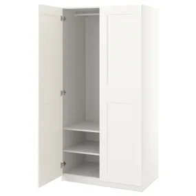 IKEA PAX ПАКС / GRIMO ГРИМО, гардероб, белый / белый, 100x60x201 см 994.968.55 фото