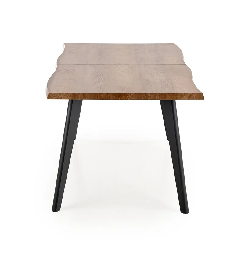 Кухонний стіл розкладний HALMAR DICKSON 120-180x80 см, стільниця - натуральний дуб, ніжки - чорні фото №11