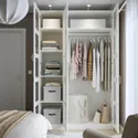 IKEA PAX ПАКС / BERGSBO БЕРГСБУ, гардероб, комбинация, белый / матовое стекло / белый, 150x60x236 см 394.802.73 фото thumb №3