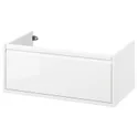 IKEA ÄNGSJÖN ЭНГШЁН, шкаф для раковины с ящиком, белый глянец, 80x48x33 см 605.350.99 фото thumb №1