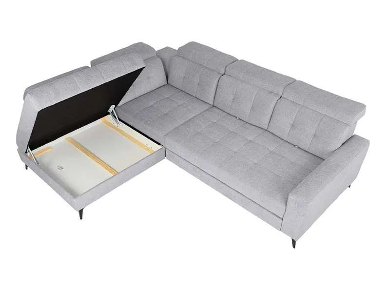 BRW Лівосторонній кутовий диван Barletta зі спальною функцією та ящиком для зберігання сірий, Бульбашка 7 NA-BARLETTA-BL_A_2F-GB_BBEF52 фото №5