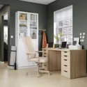 IKEA LAGKAPTEN ЛАГКАПТЕН / ALEX АЛЕКС, письменный стол, белый крашеный дуб, 140x60 см 594.320.40 фото thumb №4