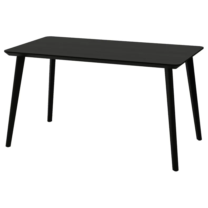 IKEA LISABO ЛІСАБО, стіл, чорний, 140x78 см 803.824.39 фото №1