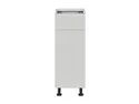 BRW Кухонный цокольный шкаф Sole 30 см левый с ящиками soft-close светло-серый глянец, альпийский белый/светло-серый глянец FH_D1S_30/82_L/STB-BAL/XRAL7047 фото thumb №1