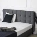 Кровать двуспальная бархатная MEBEL ELITE LINO Velvet, 160x200 см, Серый фото thumb №5