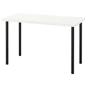 IKEA LAGKAPTEN ЛАГКАПТЕН / ADILS АДИЛЬС, письменный стол, белый / черный, 120x60 см 294.167.63 фото
