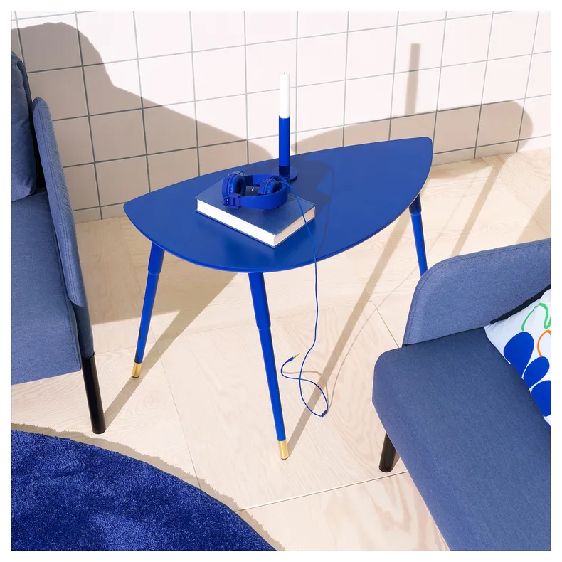 IKEA LÖVBACKEN ЛЕВБАККЕН, журнальний столик, синій, 77x39 см 905.570.99 фото №2