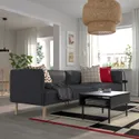 IKEA LILLEHEM ЛІЛЛЕХЕМ, 4-місний модульний диван, ГУННАРЕД/темно-сірий деревина 895.360.41 фото thumb №2