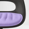 IKEA ELDBERGET ЕЛЬДБЕРГЕТ / MALSKÄR МАЛЬШЕР, обертове крісло + подушка, темно-сірий чорний/бузковий 595.534.47 фото thumb №4