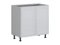 BRW Кухонный цокольный шкаф Верди 80 см двухдверный светло-серый матовый, греноловый серый/светло-серый матовый FL_D_80/82_L/P-SZG/JSZM фото thumb №4