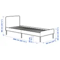 IKEA SLATTUM СЛАТТУМ, каркас ліжка з оббивкою, Віссл темно-сірий, 90x200 см 805.712.51 фото thumb №3