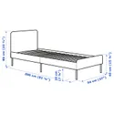 IKEA SLATTUM СЛАТТУМ, каркас кровати с обивкой, Виссл темно-серый, 90x200 см 805.712.51 фото thumb №3