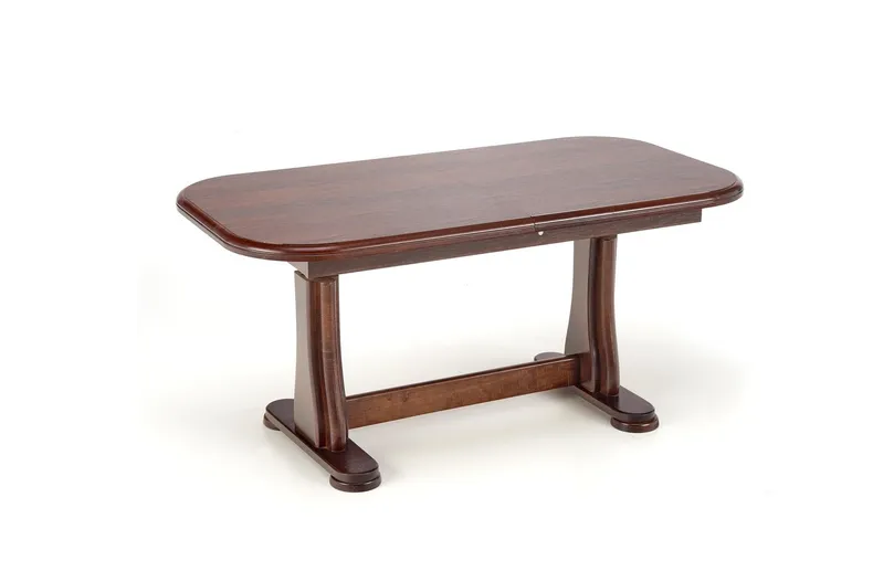 Раскладной обеденный стол HALMAR TYMON 2, 125-164x65 см, темный орех фото №1