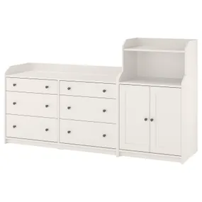 IKEA HAUGA ХАУГА, шафа, білий, 208x116 см 893.881.49 фото