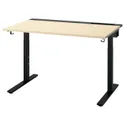 IKEA MITTZON МІТТЗОН, письмовий стіл, okl береза / чорний, 120x80 см 295.260.40 фото thumb №1