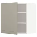 IKEA METOD МЕТОД, навесной шкаф с полками, белый / Стенсунд бежевый, 60x60 см 294.624.39 фото thumb №1