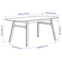 IKEA VOXLÖV ВОКСЛЕВ / VEDBO ВЕДБУ, стіл+4 стільці, світлий бамбук/береза Gunnared ГУННАРЕД класичний сірий, 180x90 см 395.744.84 фото thumb №6