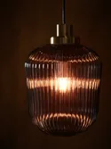 IKEA SOLKLINT СОЛКЛИНТ, подвесной светильник, Латунь / серое прозрачное стекло, 22 см 104.307.78 фото thumb №6
