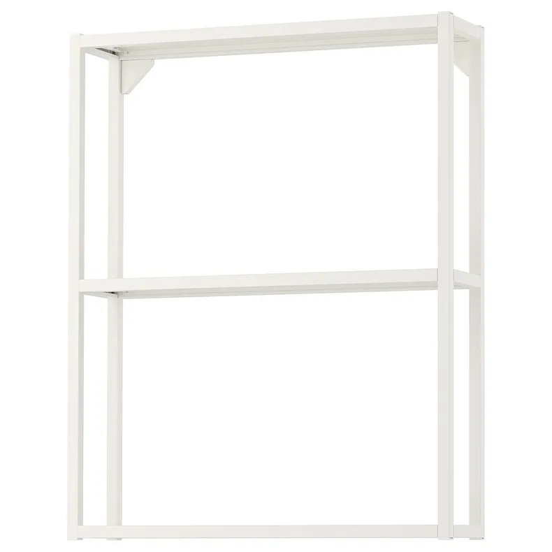 IKEA ENHET ЕНХЕТ, настінний каркас з поличками, білий, 60x15x75 см 004.489.67 фото №1