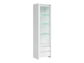 Шкаф BRW KASPIAN, 200х56 см, белый/белый глянец REG1W2S-BI/BIP фото