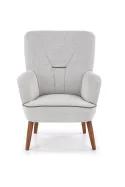 Мягкое кресло HALMAR BISHOP, ткань: серый, ореховый фото thumb №2