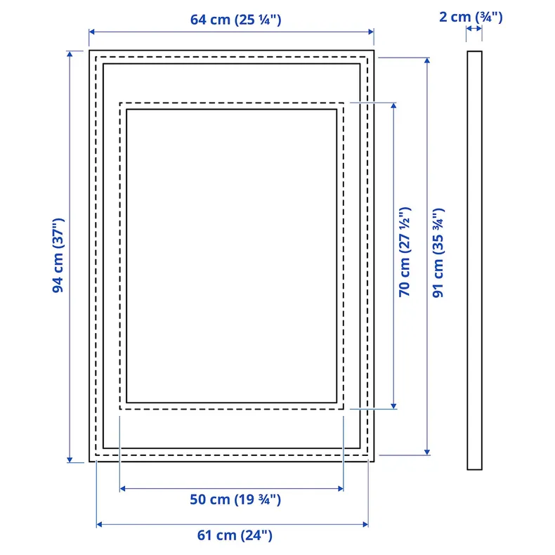 IKEA SILVERHÖJDEN СИЛВЕРХОЙДЕН, рама, золотой цвет, 61x91 см 505.500.14 фото №5