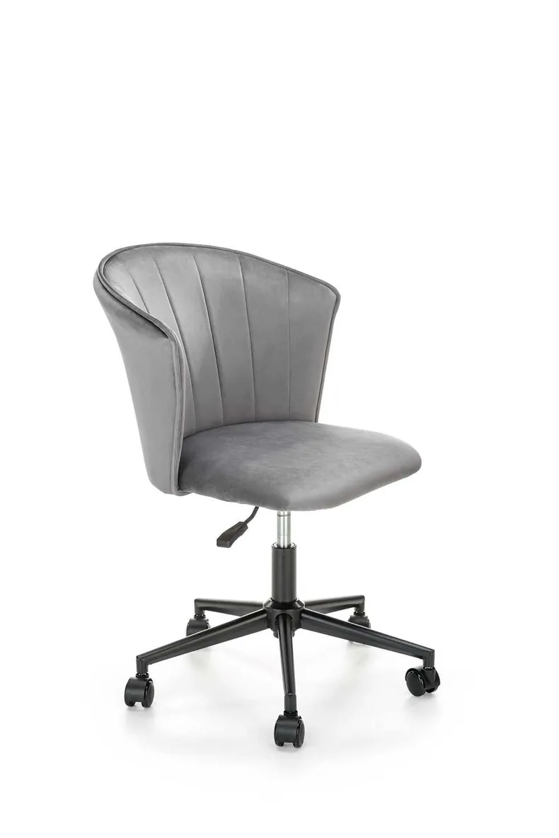 Крісло офісне обертове HALMAR PASCO, сірий оксамит фото №1