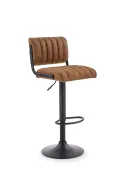 Барный стул HALMAR H88 хокер - черный, обивка - коричневый фото thumb №2
