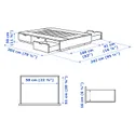 IKEA NORDLI НОРДЛИ, кровать с отд д / хранения и матрасом, антрацит / валевег твердый, 160x200 см 495.368.73 фото thumb №12