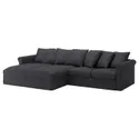 IKEA GRÖNLID ГРЕНЛІД, 4-місний диван із кушетками, СПОРДА темно-сірий 194.085.70 фото thumb №1