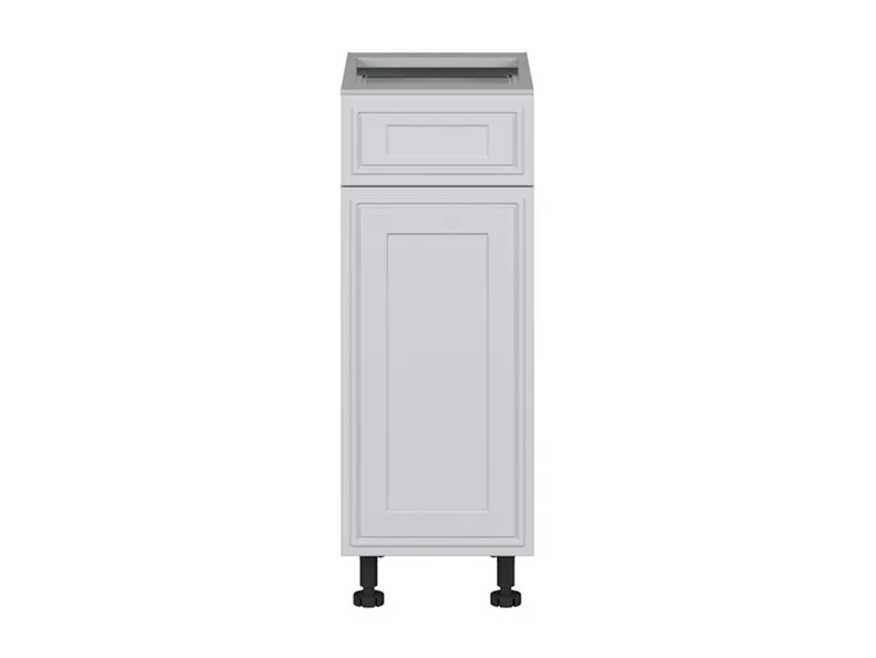 BRW Нижний кухонный шкаф Verdi 30 см левый с выдвижным ящиком светло-серый матовый, греноловый серый/светло-серый матовый FL_D1S_30/82_L/SMB-SZG/JSZM фото №1