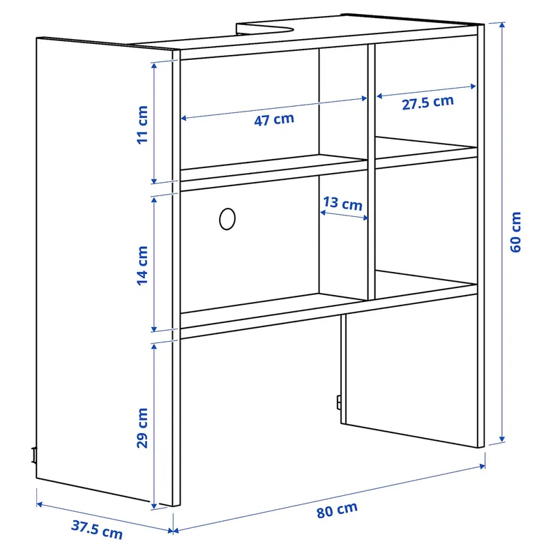 IKEA METOD МЕТОД, навесной шкаф д / встроенной вытяжки, белый, 80x37x60 см 905.476.42 фото №3