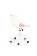 Кресло компьютерное офисное вращающееся HALMAR MATRIX 3 розовый/белый, ткань фото thumb №4