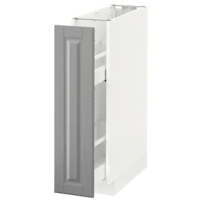 IKEA METOD МЕТОД, напол шкаф / выдв внутр элем, белый / бодбинский серый, 20x60 см 891.648.80 фото