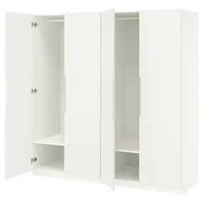 IKEA PAX ПАКС / TONSTAD ТОНСТАД, гардероб, комбінація, білий/кремовий, 200x60x201 см 895.490.86 фото