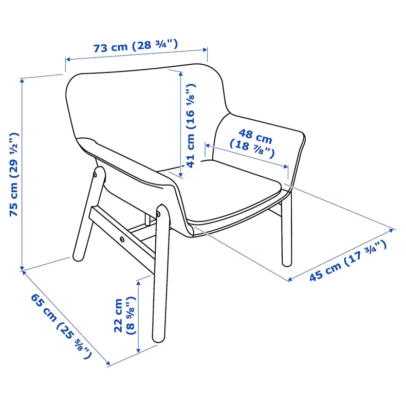 IKEA VEDBO ВЕДБУ, крісло, Синій. 805.522.19 фото №7