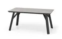 Стол обеденный HALMAR HALIFAX 160x90 см, бетон, черный фото thumb №3