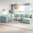 IKEA VIMLE ВІМЛЕ, кутовий диван, 5-місний з кушеткою, з шезлонгом/Saxemara світло-блакитний 893.996.90 фото thumb №2
