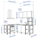 IKEA ENHET ЭНХЕТ, угловая кухня, антрацит / белый 593.381.27 фото thumb №3