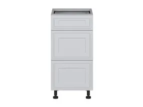 BRW Кухонный цокольный шкаф Verdi 40 см с ящиками с плавным закрыванием светло-серый матовый, греноловый серый/светло-серый матовый FL_D3S_40/82_2STB/STB-SZG/JSZM фото