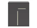 BRW Комод Manhattan 85 см с 2 дверцами и выдвижным ящиком графит/камень серый, графит/камень серый KOM2D1S-GF/SZKA фото thumb №2