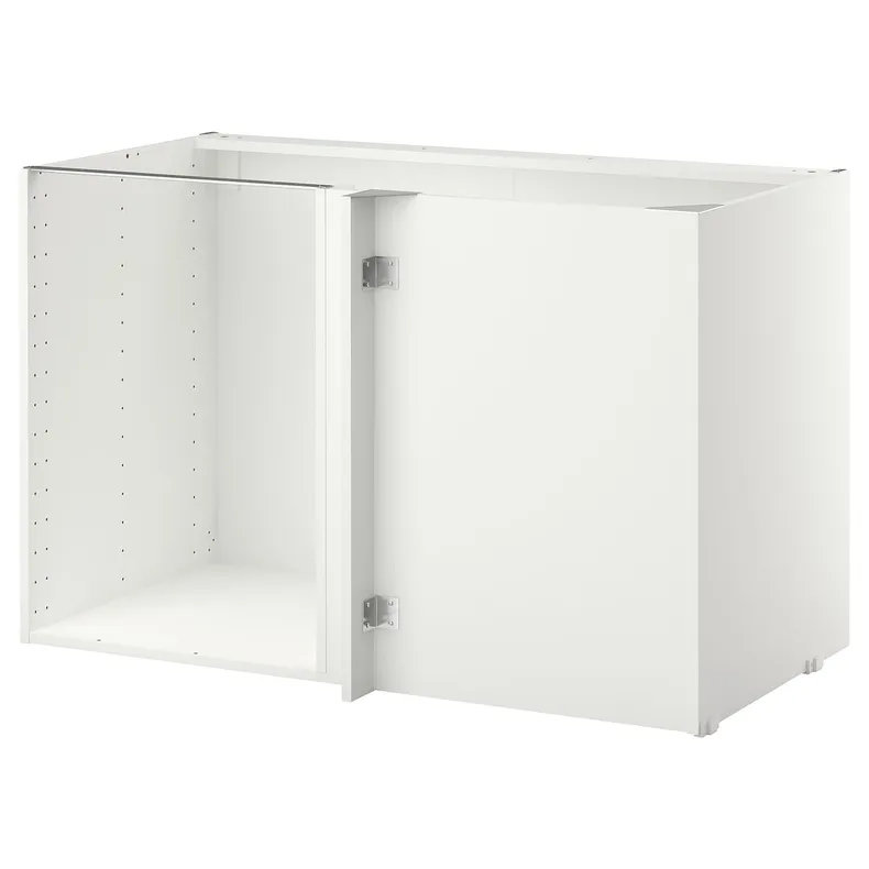 IKEA METOD МЕТОД, каркас кутової підлоговї шафи, білий, 128x68x80 см 602.055.17 фото №1