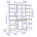 IKEA HAVSTA ХАВСТА, комбін д / зберіг зі склян дверцятами, сірий, 203x47x212 см 492.659.23 фото thumb №8