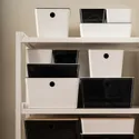 IKEA KUGGIS КУГГІС, коробка, прозорий чорний, 26x35x15 см 305.685.24 фото thumb №3