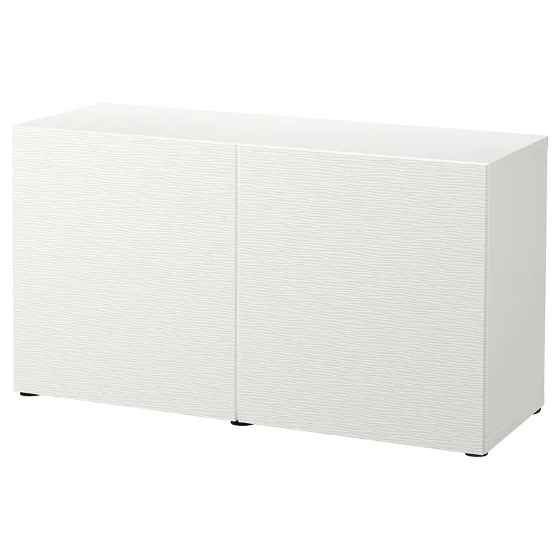 IKEA BESTÅ БЕСТО, комбинация для хранения с дверцами, белый / Лаксвикен белый, 120x42x65 см 693.245.54 фото №1