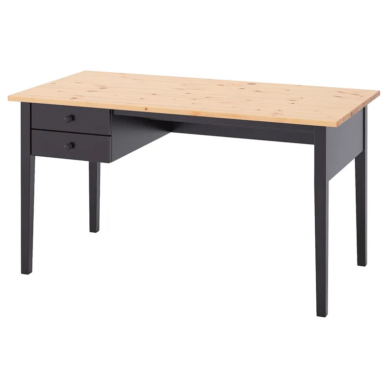 IKEA ARKELSTORP АРКЕЛЬСТОРП, письмовий стіл, чорний, 140x70 см 602.610.37 фото №1