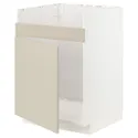IKEA METOD МЕТОД, напольный шкаф для мойки ХАВСЕН, белый / гавсторпский бежевый, 60x60 см 194.650.61 фото thumb №1