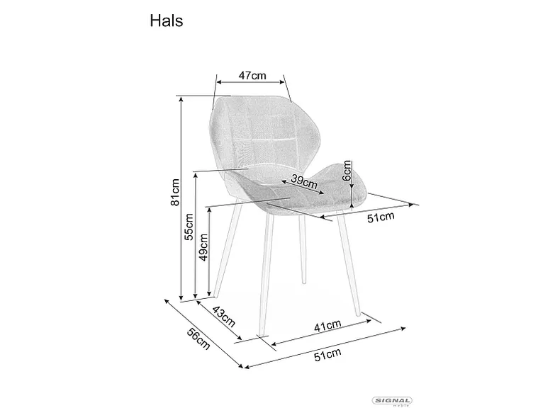 Кресло SIGNAL HALS, серый фото №2