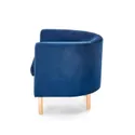 Крісло м'яке HALMAR CLUBBY 2 темно-синій/натуральний фото thumb №4