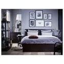 IKEA MALM МАЛЬМ, каркас кровати с матрасом, черный / коричневый / Вестерёй твердый, 140x200 см 895.444.23 фото thumb №4